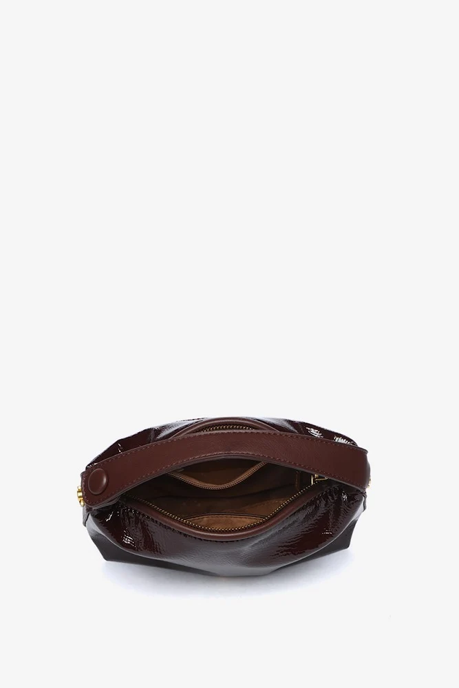 Bolso de hombro pequeño en charol burdeos - Imagen 6