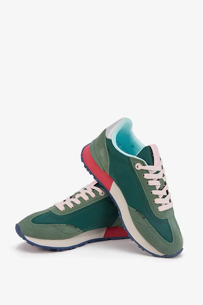 Zapatilla de mujer en verde oscuro - Imagen 3