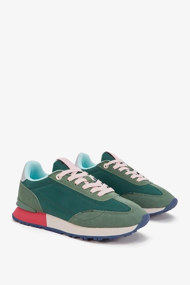 Zapatilla de mujer en verde oscuro - Imagen 5