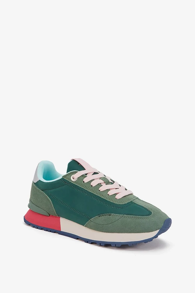 Zapatilla de mujer en verde oscuro - Imagen 7