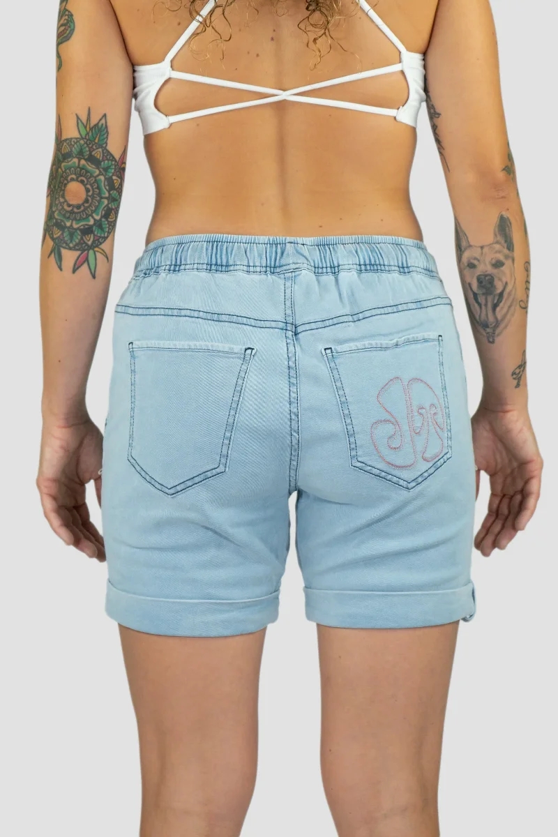Pantalón Escalada Shira Short Jeans Aciano Mujer - Imagen 5