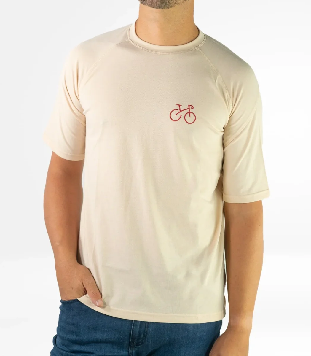 Camiseta Seaqual Milan Creme Hombre - Imagen 4