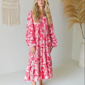 Vestido largo estampado