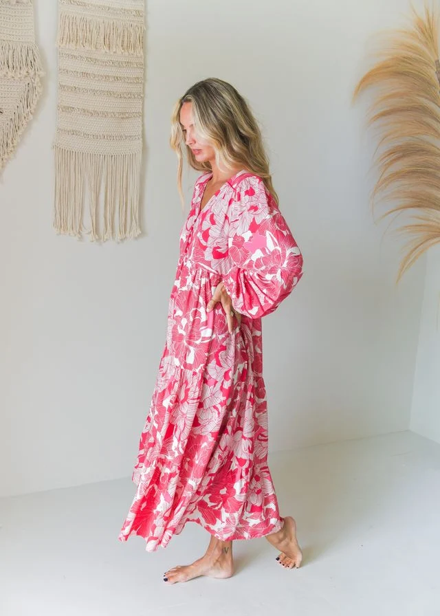 Vestido largo estampado - Imagen 3