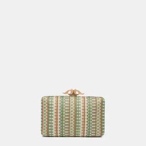 Clutch de fiesta con estampado en verde
