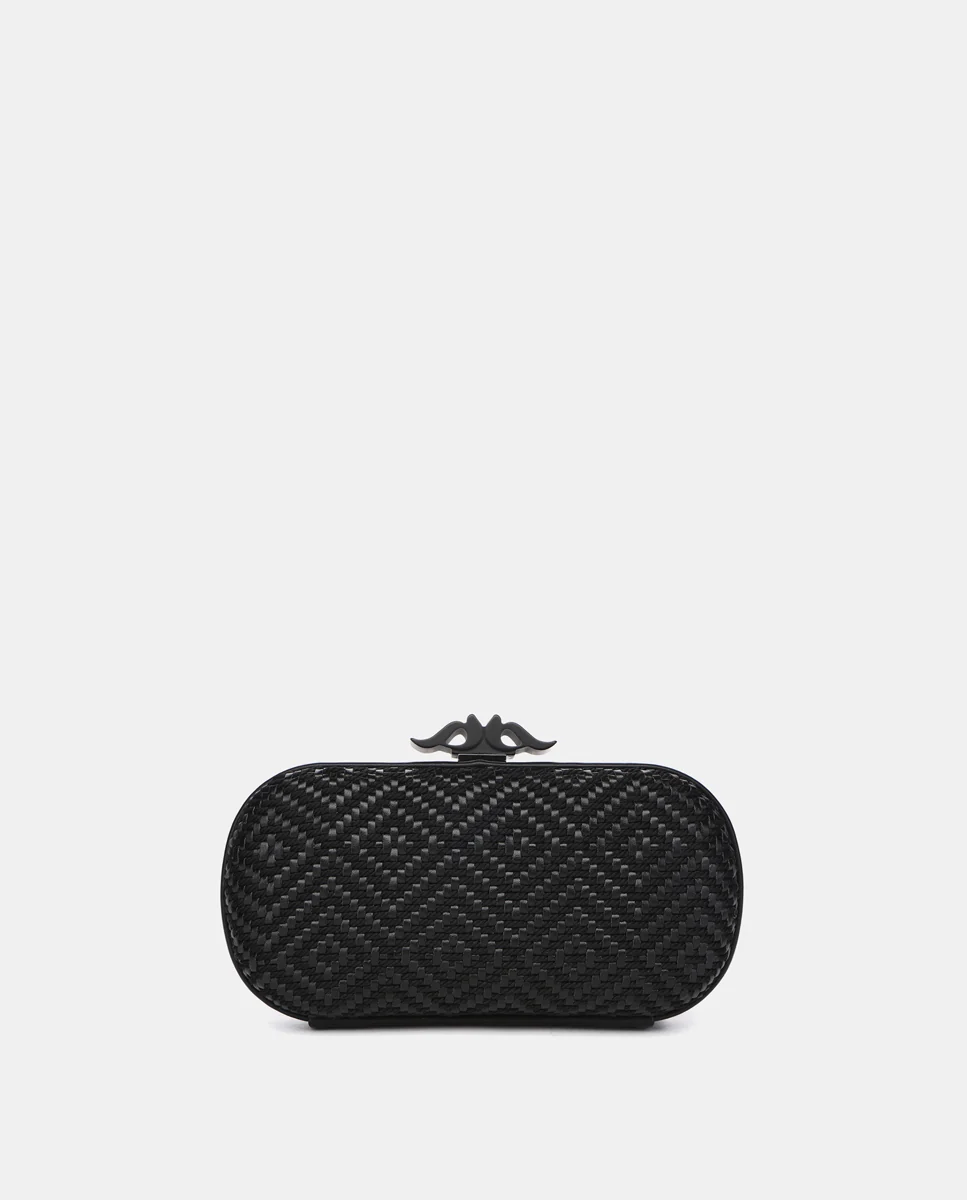 Clutch de fiesta con estampado geométrico en negro - Imagen 4