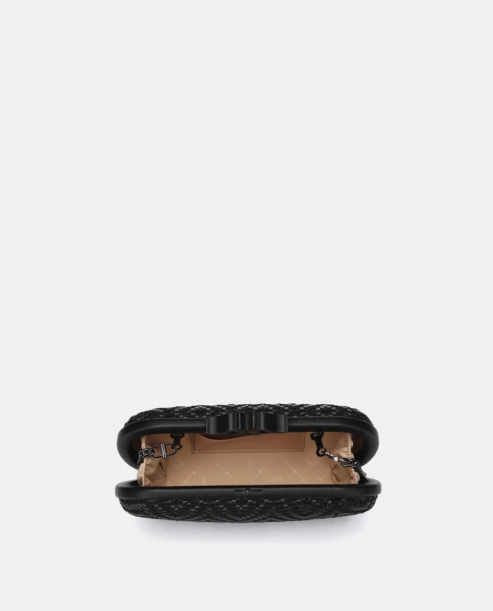 Clutch de fiesta con estampado geométrico en negro - Imagen 7