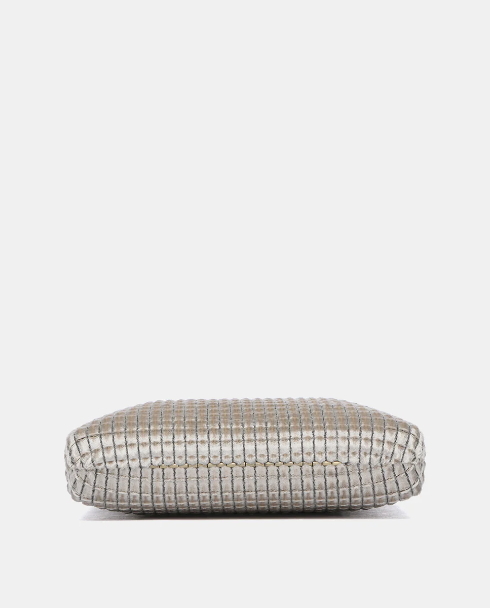 Clutch de fiesta en terciopelo beige - Imagen 6