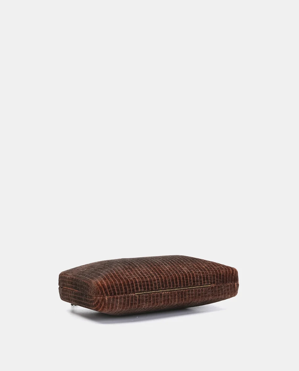 Clutch en terciopelo bronce - Imagen 6