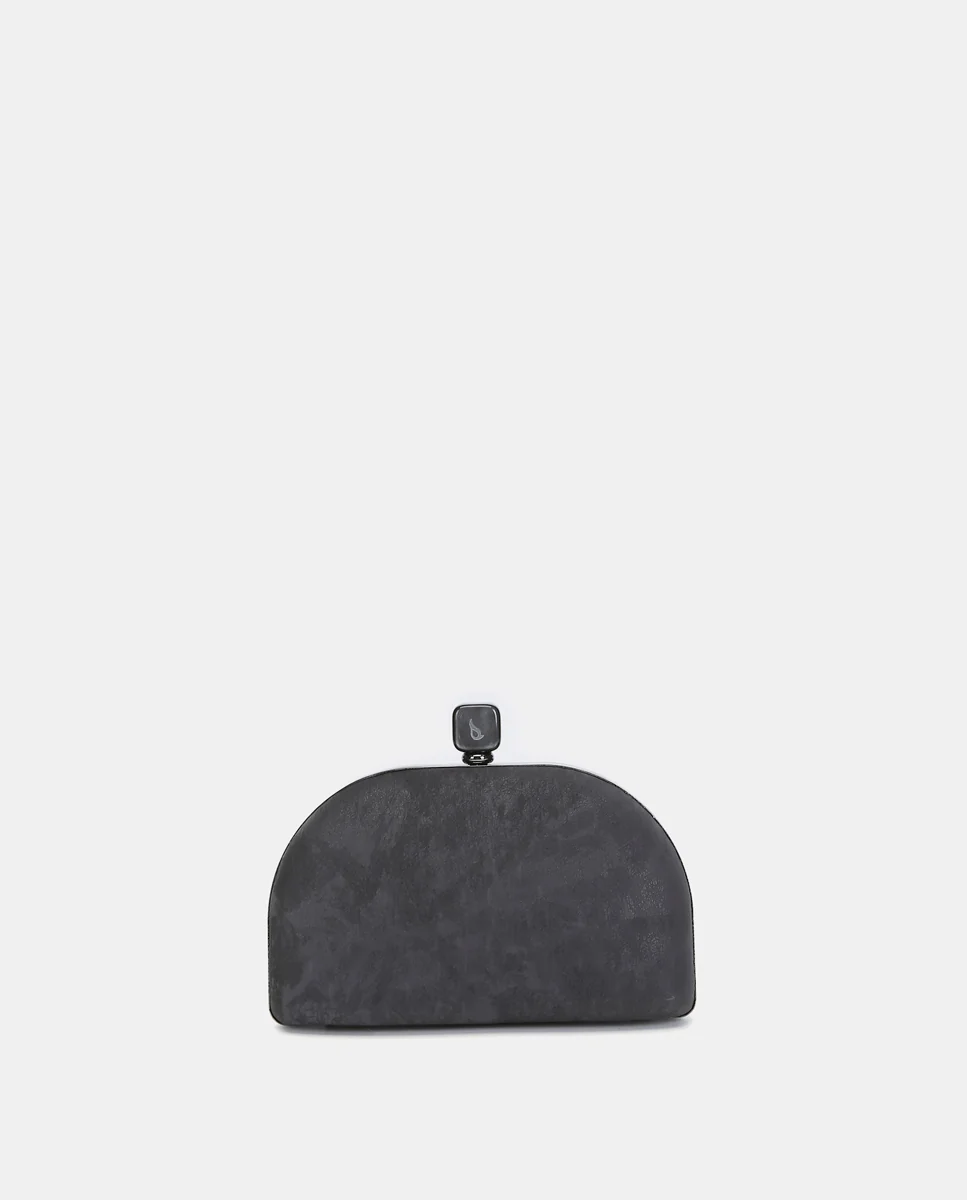 Clutch en terciopelo gris