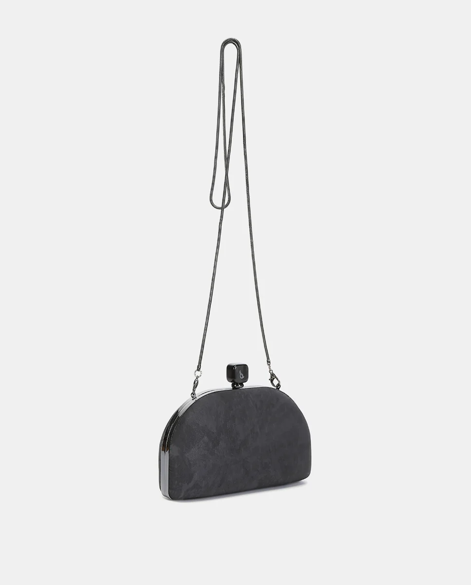 Clutch en terciopelo gris - Imagen 3