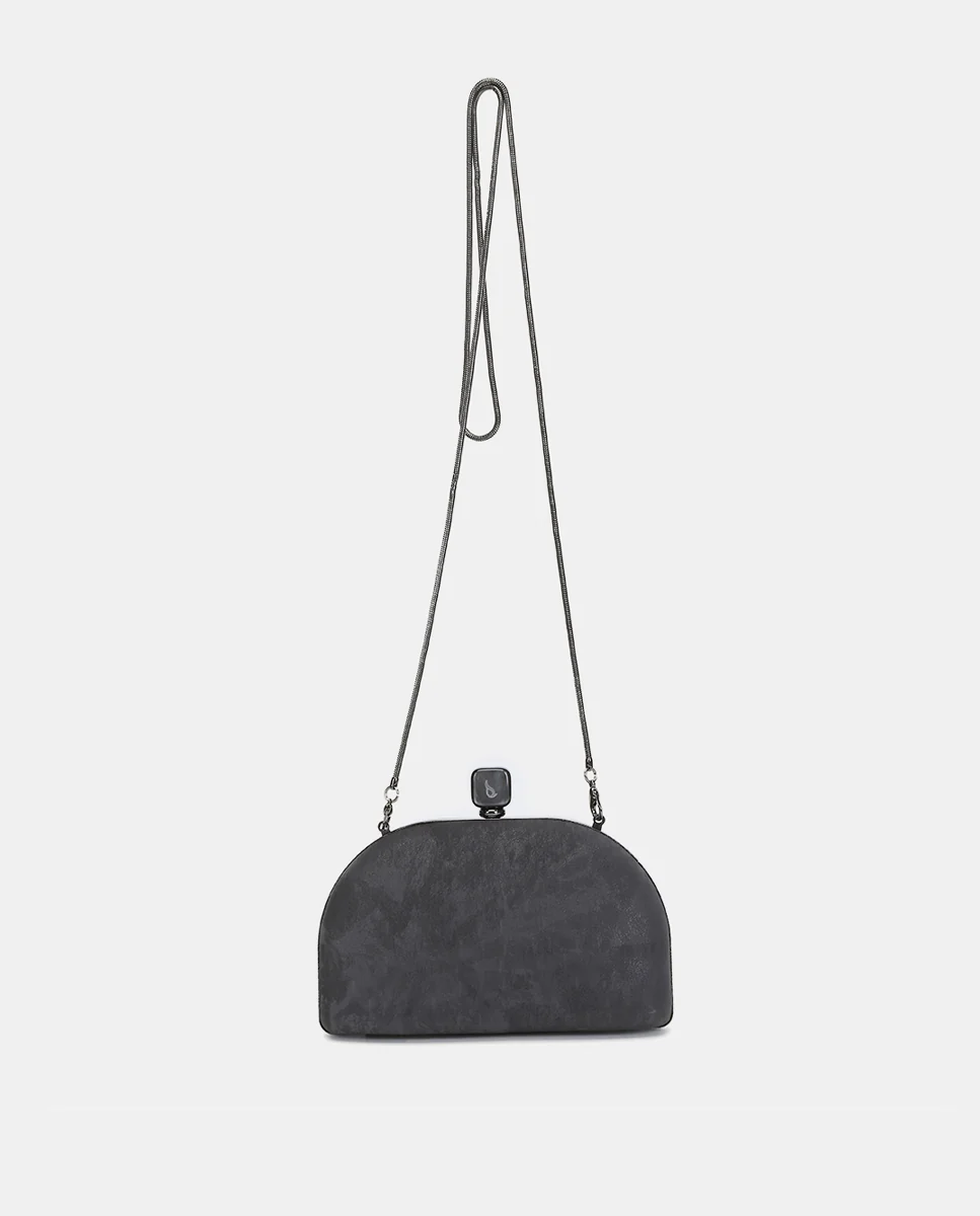 Clutch en terciopelo gris - Imagen 4