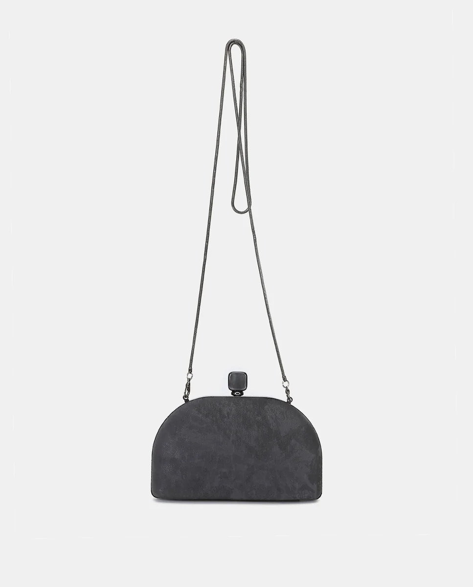 Clutch en terciopelo gris - Imagen 5