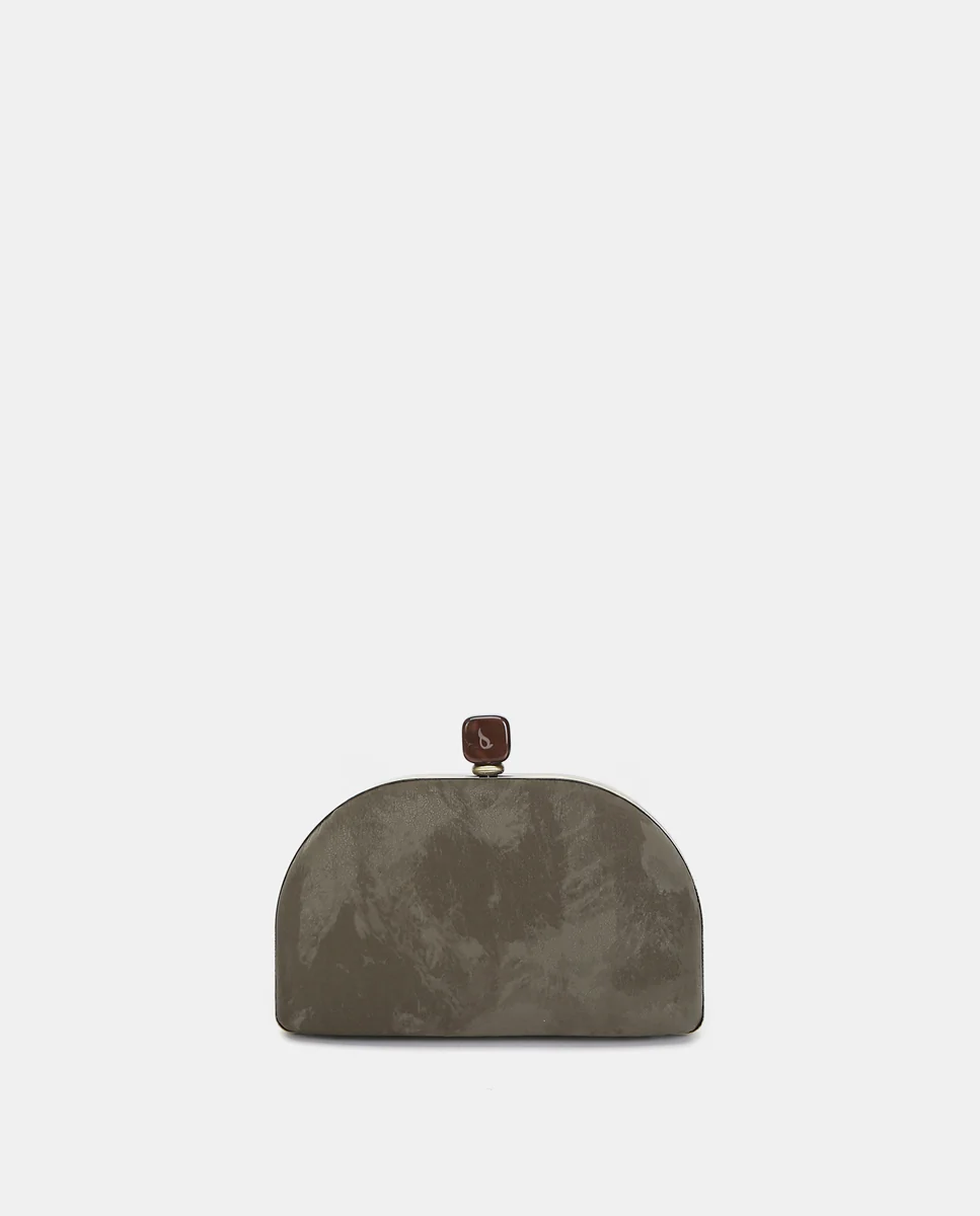 Clutch en terciopelo verde