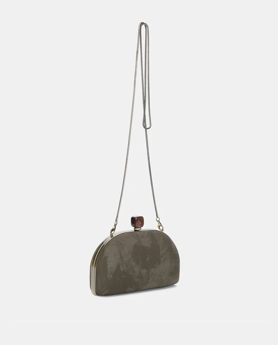 Clutch en terciopelo verde - Imagen 3