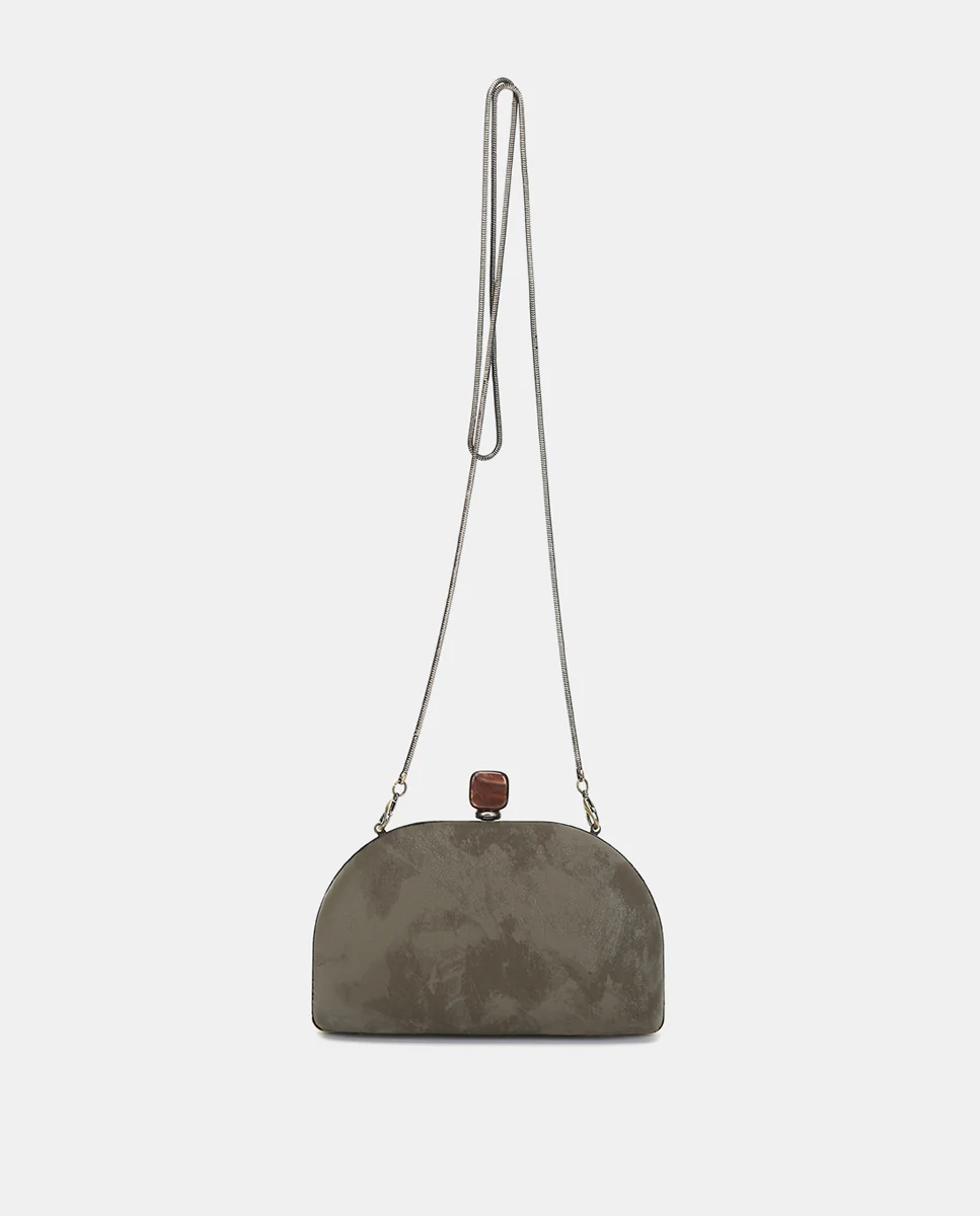 Clutch en terciopelo verde - Imagen 5