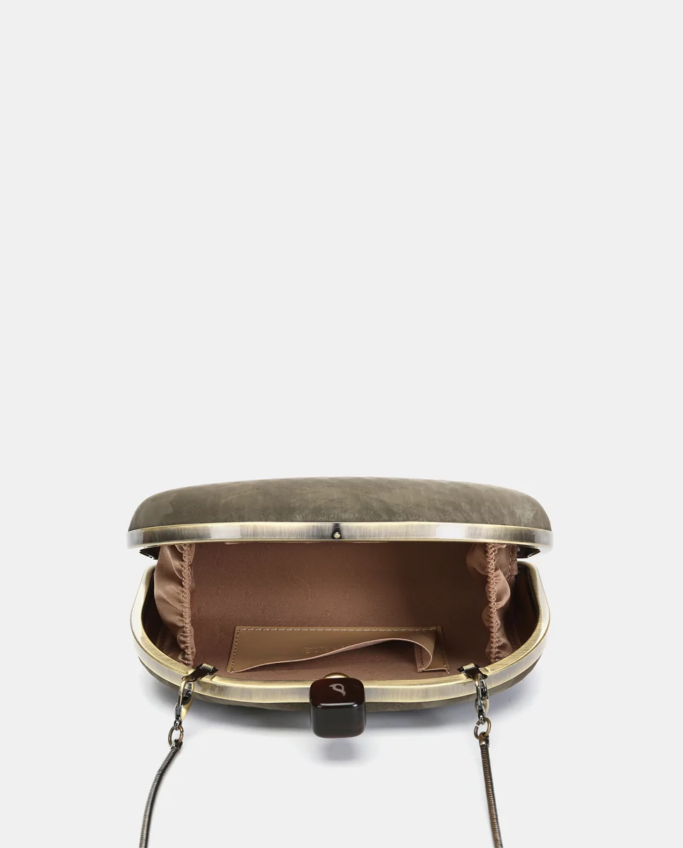 Clutch en terciopelo verde - Imagen 7