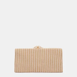Clutch de fiesta a rayas naranja