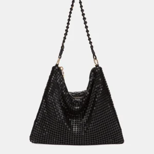 Bolso de fiesta en malla metálica negro