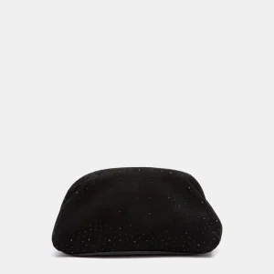 Bolso de fiesta con strass  en negro