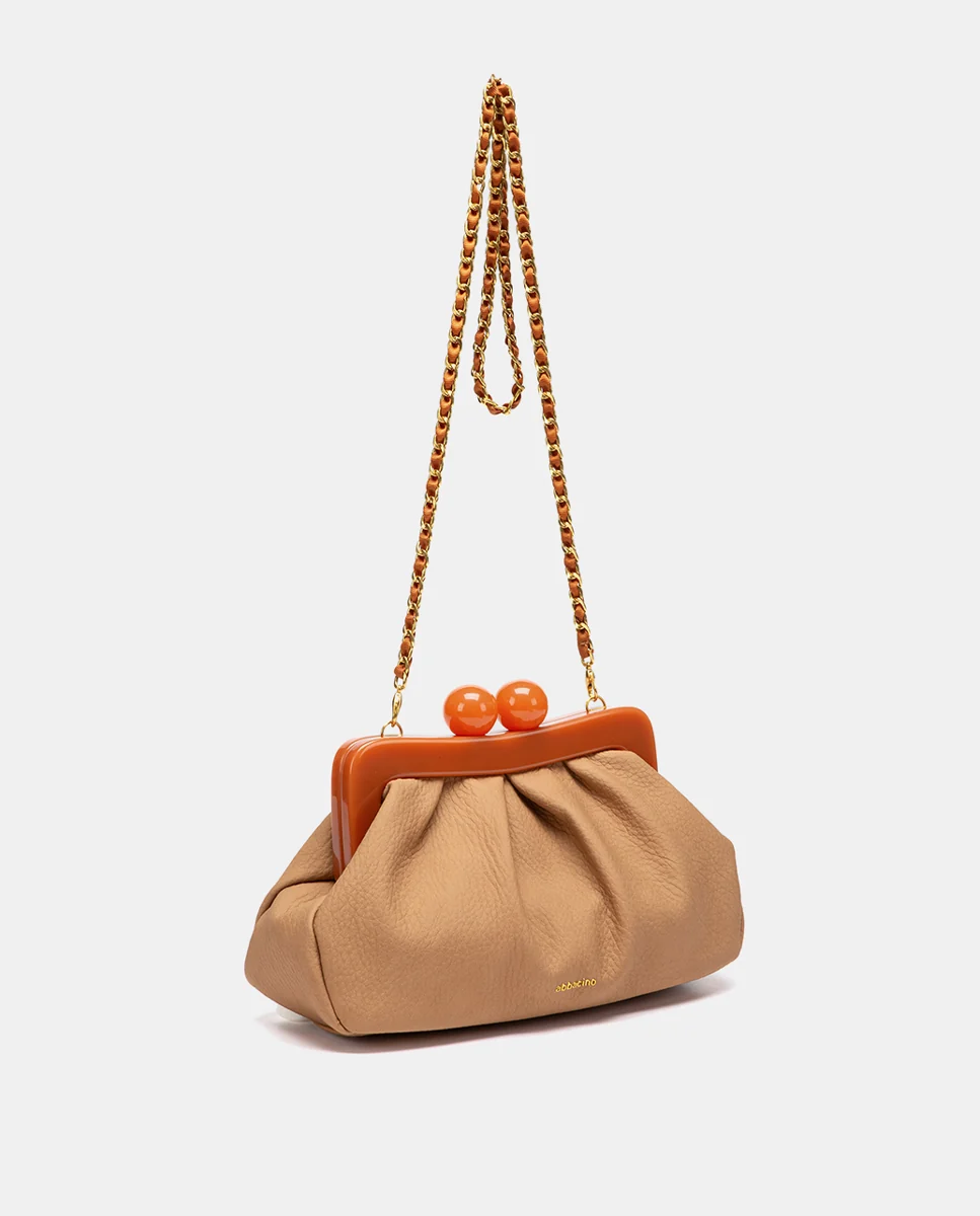 Clutch de fiesta camel - Imagen 3