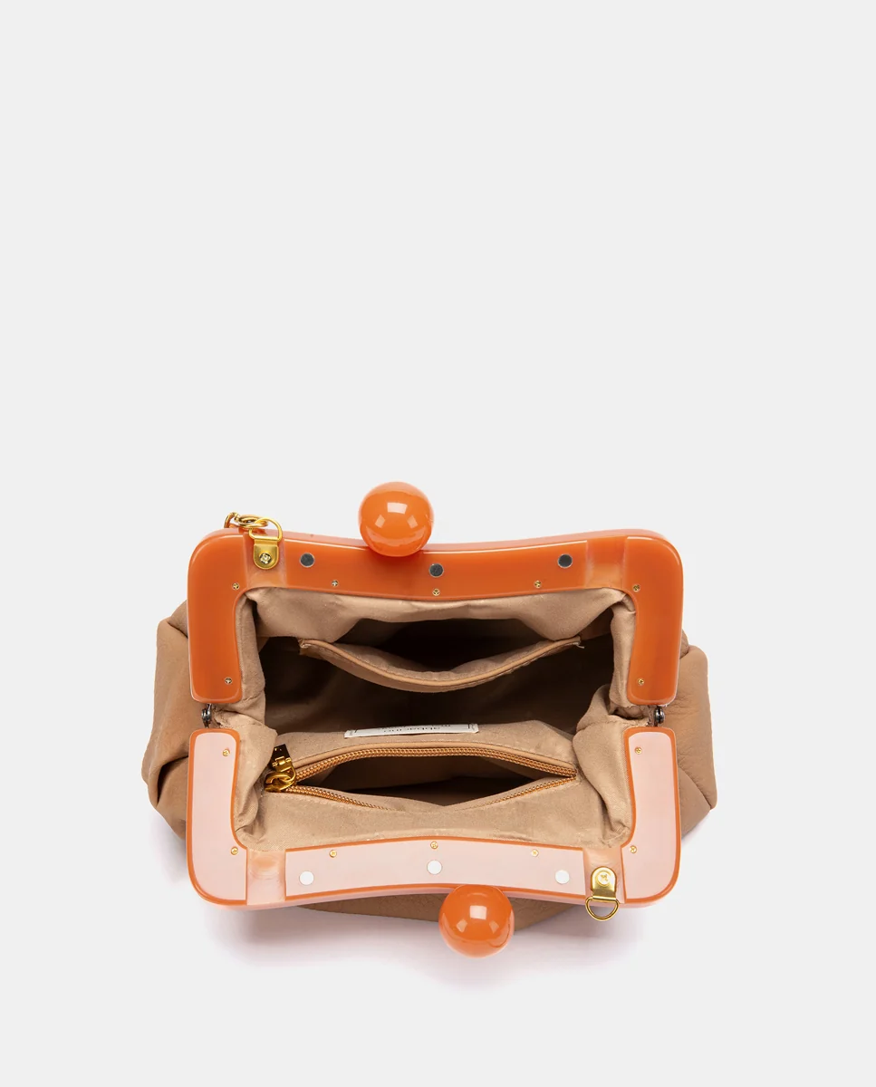 Clutch de fiesta camel - Imagen 7