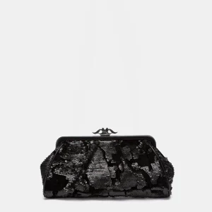 Bolso de fiesta de lentejuelas negro