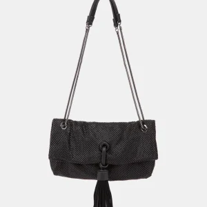 Bandolera de malla metálica negra