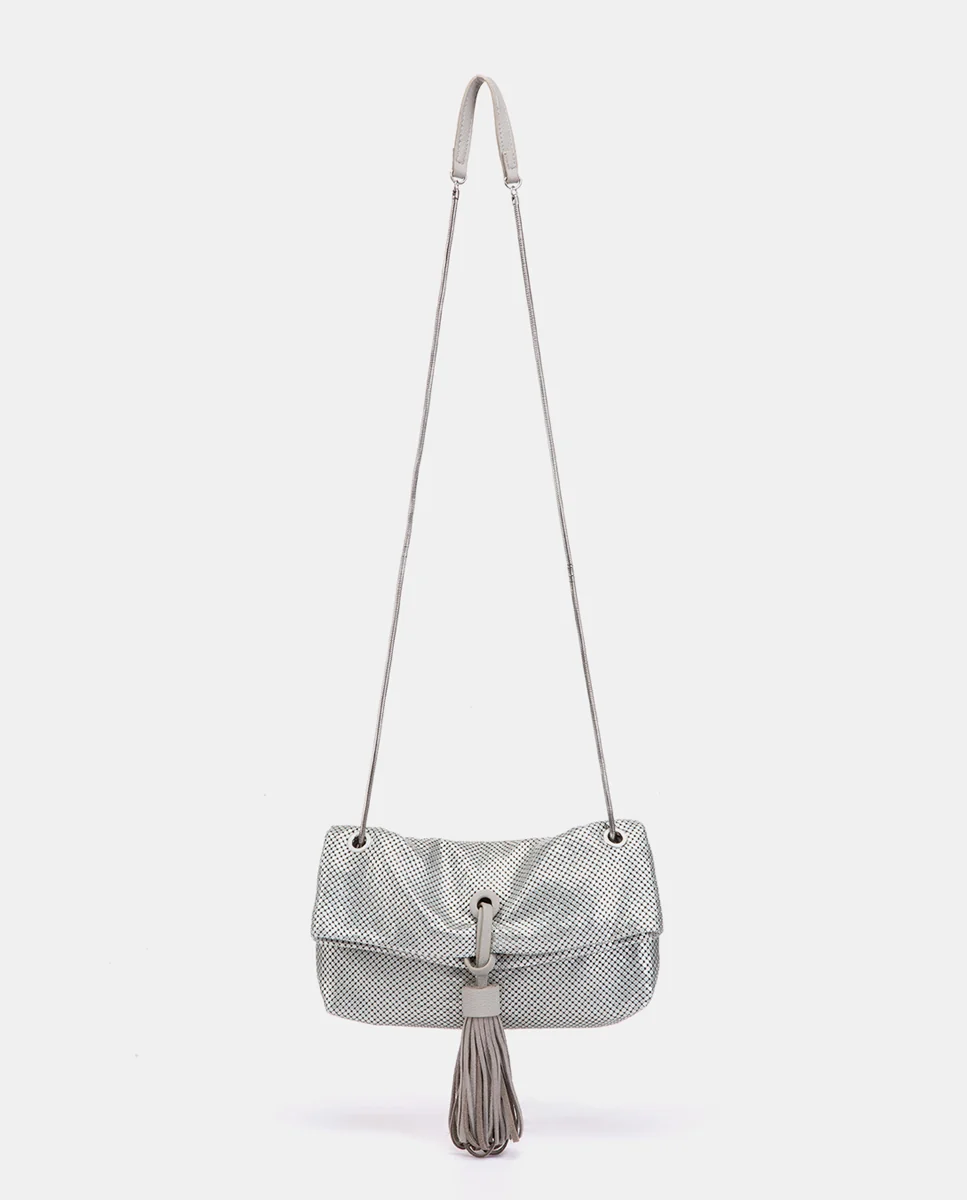 Bandolera de malla metálica plata - Imagen 5