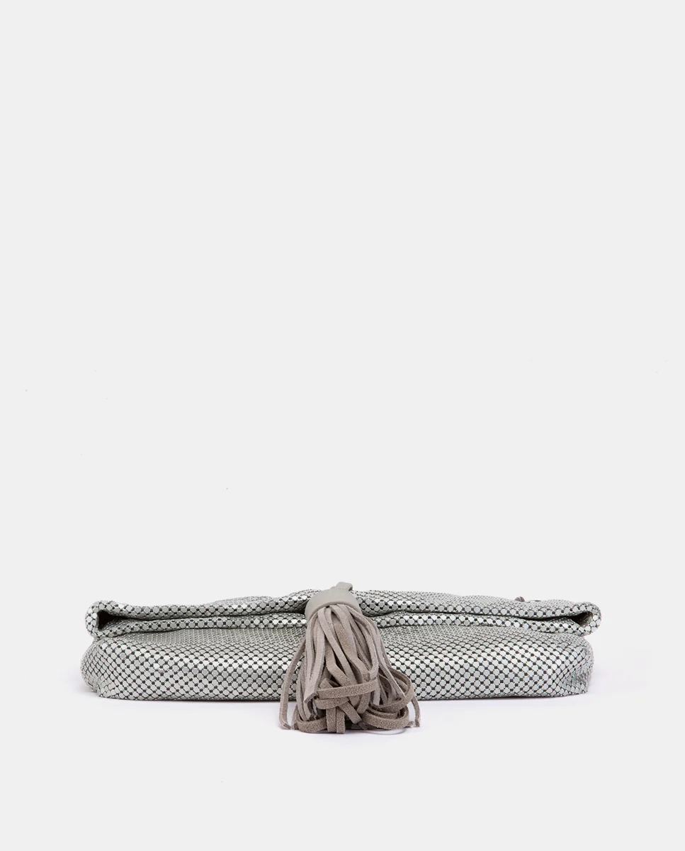 Bandolera de malla metálica plata - Imagen 6