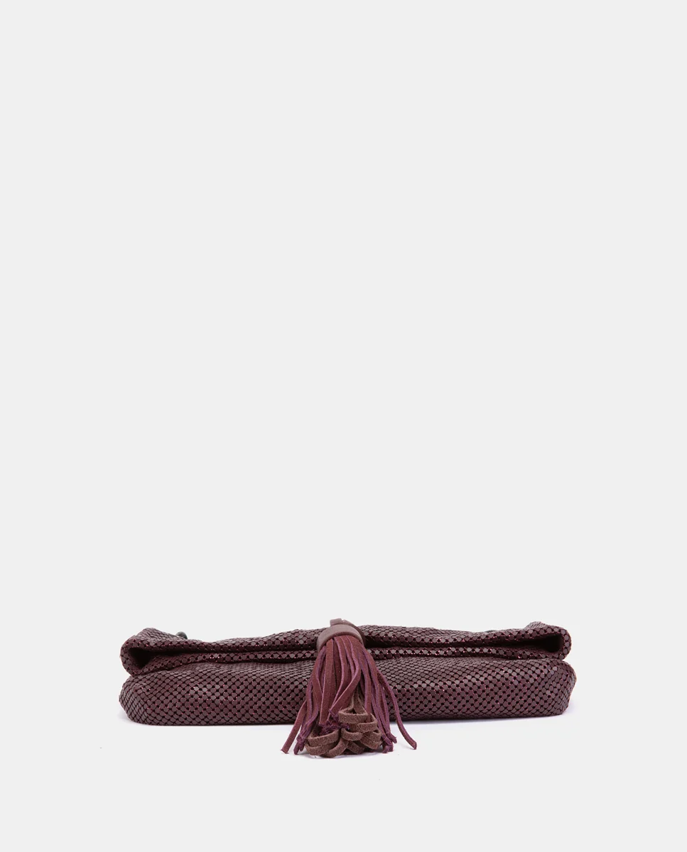 Bandolera de malla metálica burdeos - Imagen 6