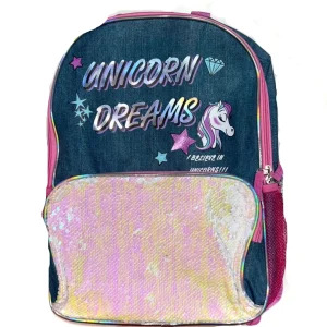 MOCHILA ESCOLAR 42CM UNICORN DREAMS LENTEJUELAS