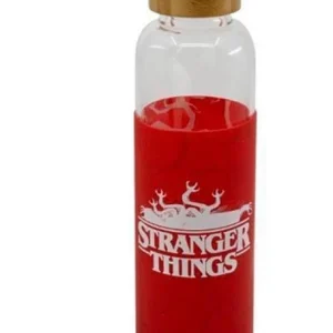BOTELLA CRISTAL CON FUNDA SILICONA STRANGER THINGS