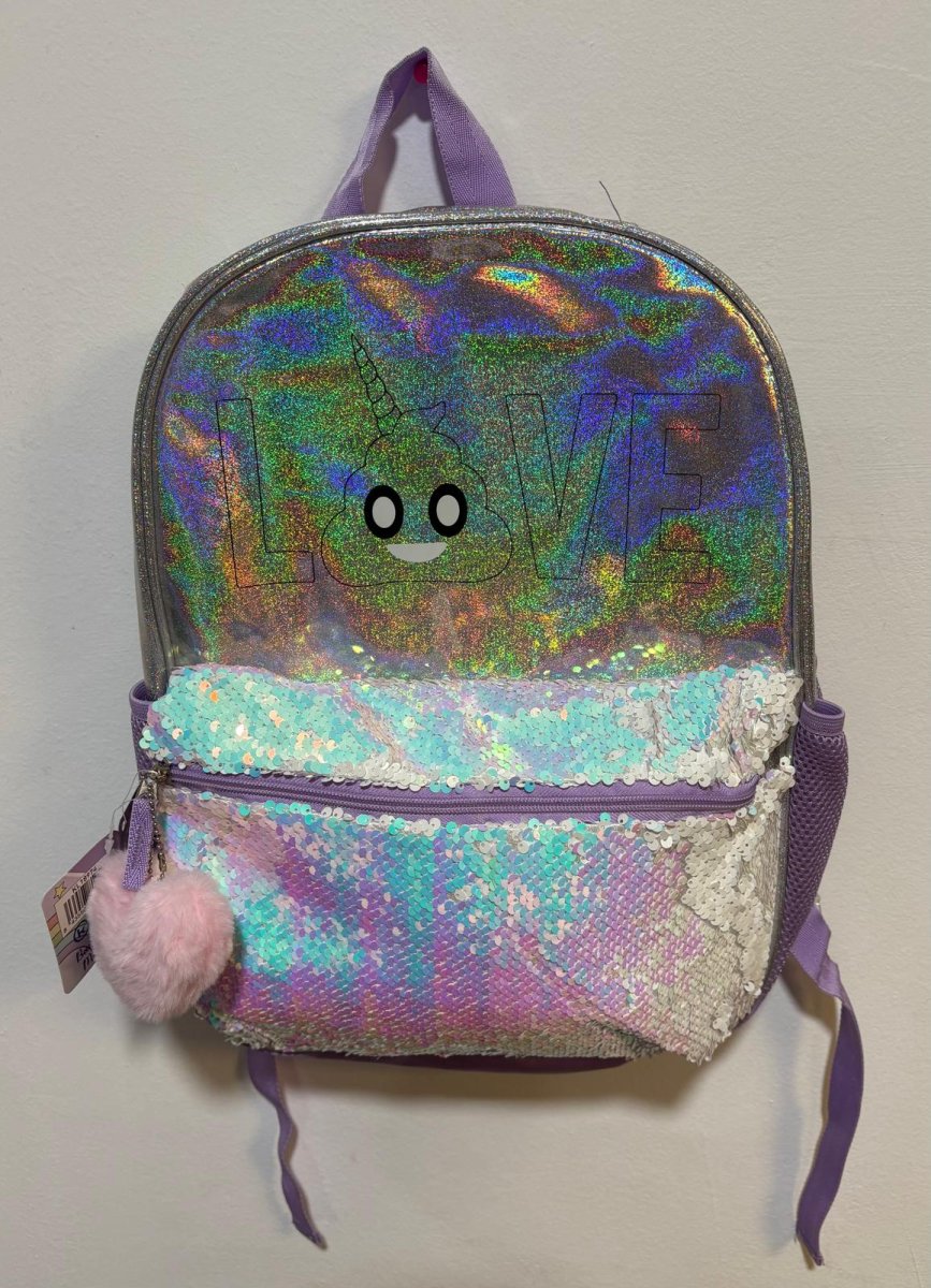 MOCHILA 42 CM UNICORNIOS LOVE SHINE LENTEJUELAS