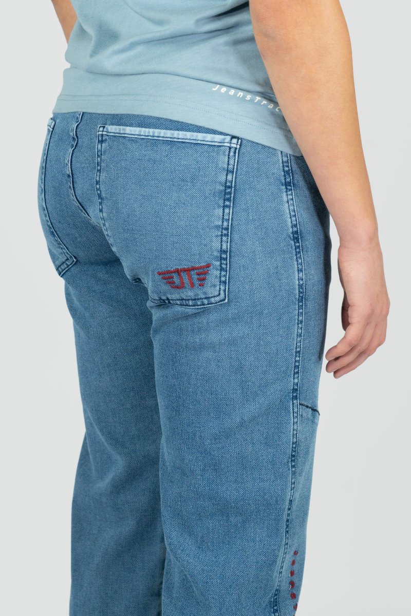 Pantalón Escalada - Trekking Turia ECO Jeans Sky Unisex - Imagen 7