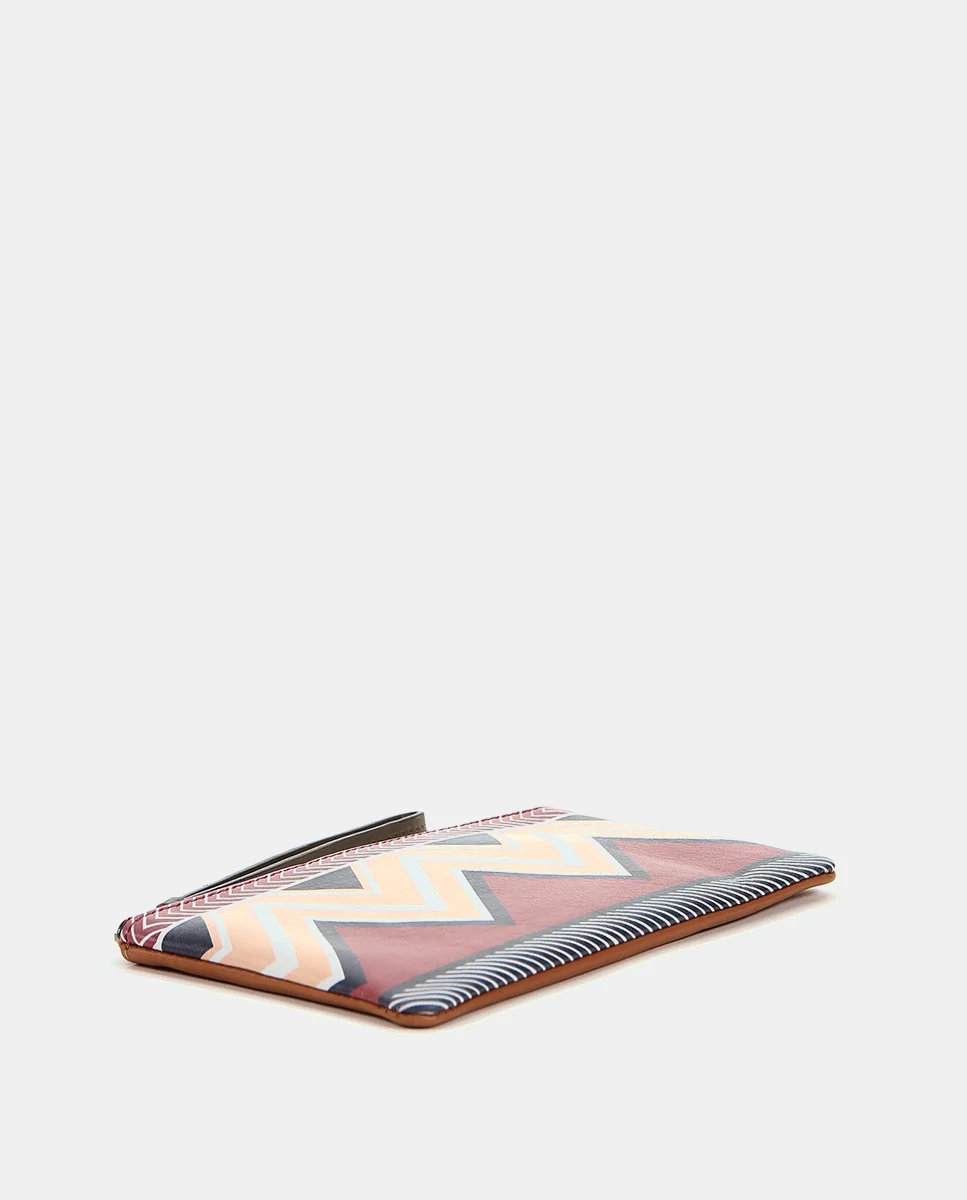 Neceser de mujer con print geométrico en burdeos - Imagen 5