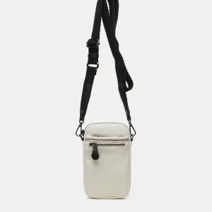 Bolso para el móvil en tejidos reciclados beige