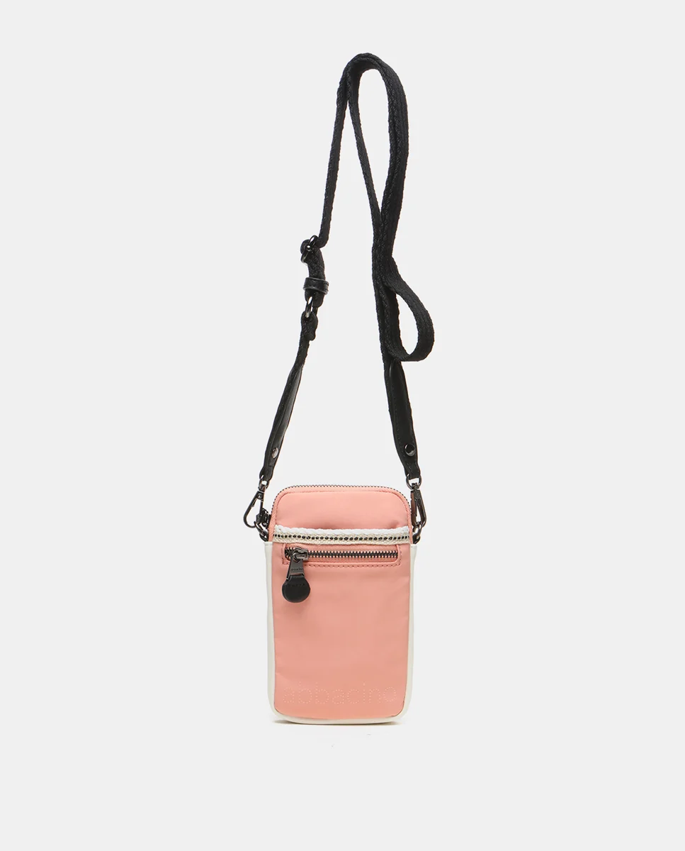 Bolso para el móvil en tejidos reciclados coral - Imagen 2