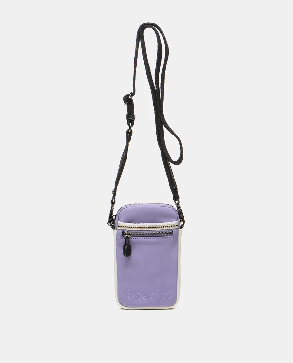 Bolso para el móvil en tejidos reciclados lavanda - Imagen 2