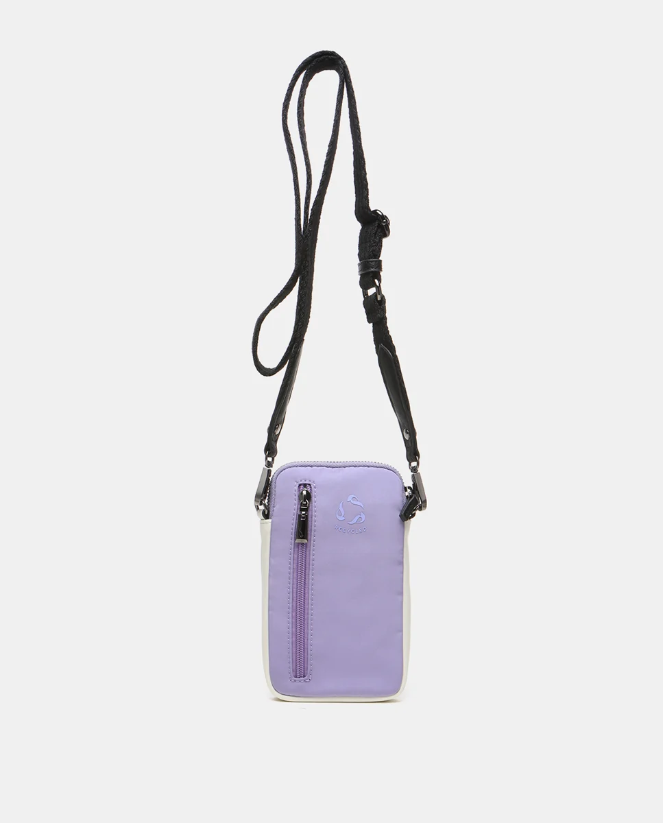 Bolso para el móvil en tejidos reciclados lavanda - Imagen 4