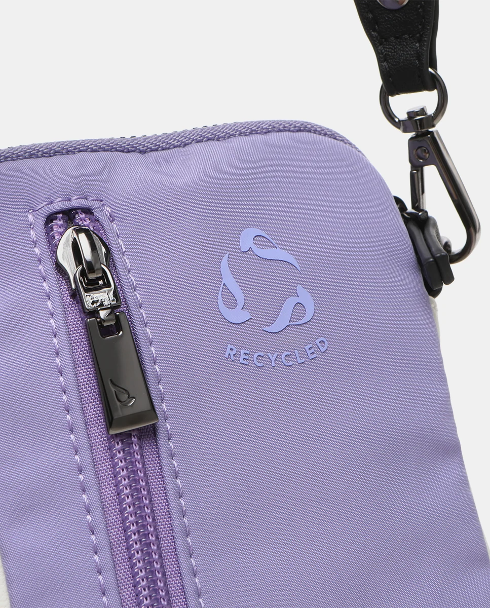 Bolso para el móvil en tejidos reciclados lavanda - Imagen 8