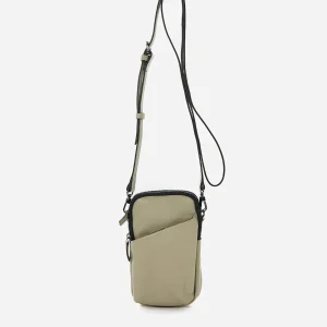 Bolso para el móvil en piel verde