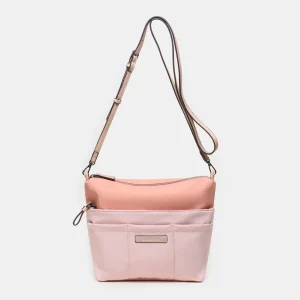 Organizador para el bolso en materiales reciclados rosa