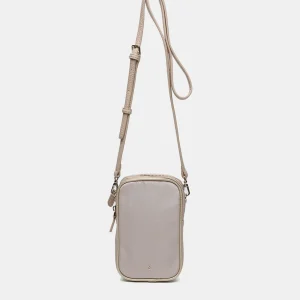 Bolso para el móvil en materiales reciclados beige