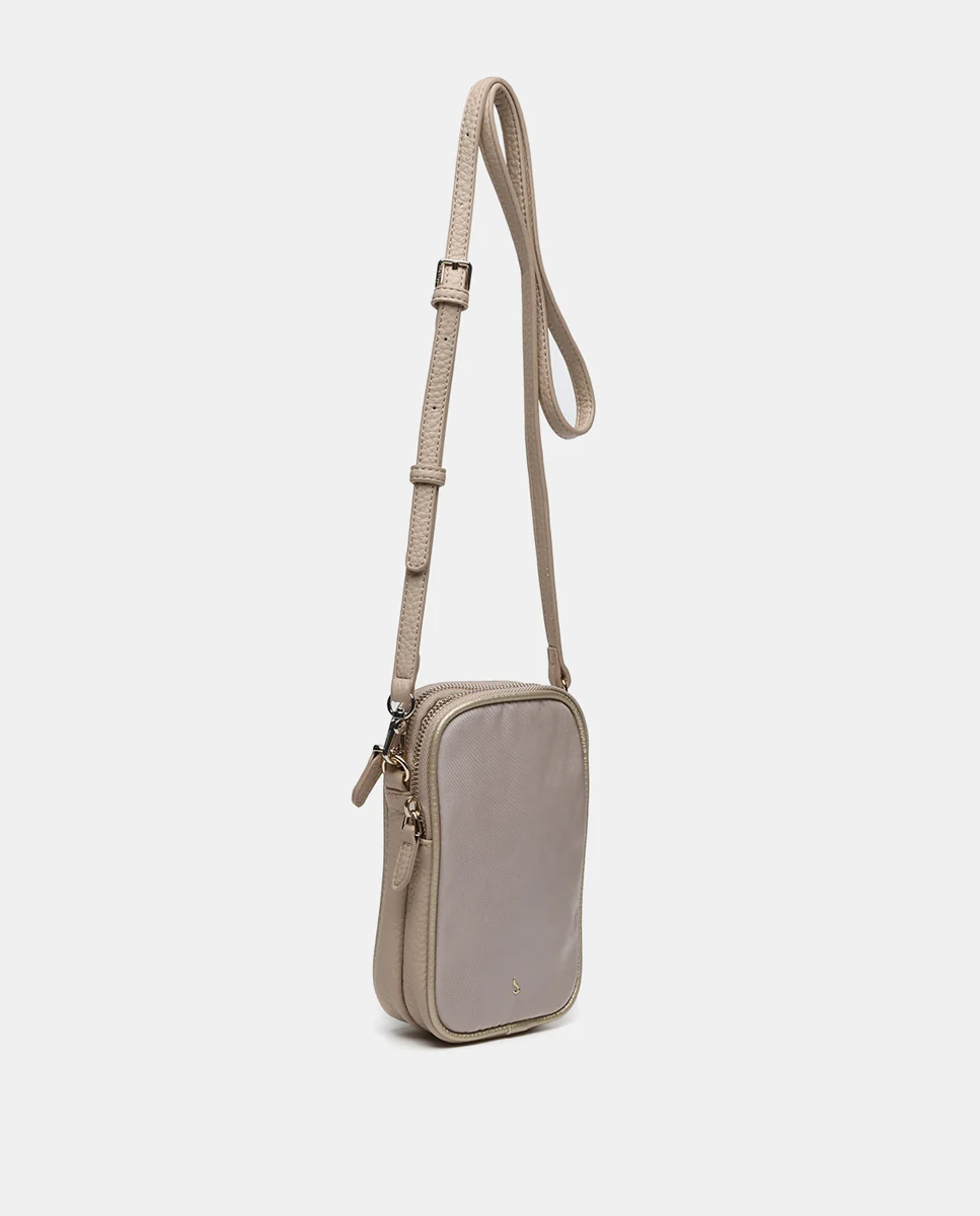 Bolso para el móvil en materiales reciclados beige - Imagen 3