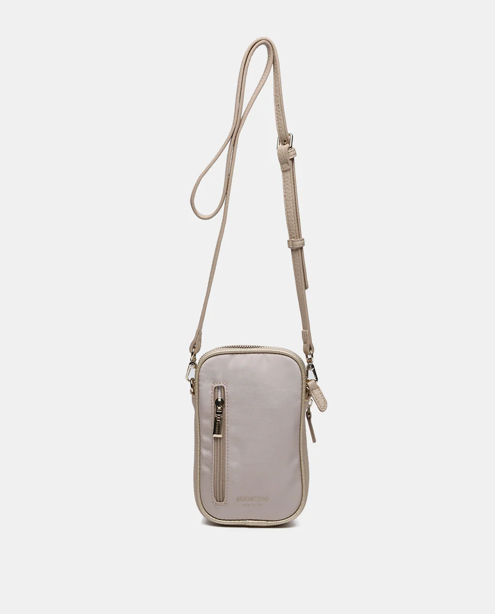 Bolso para el móvil en materiales reciclados beige - Imagen 4