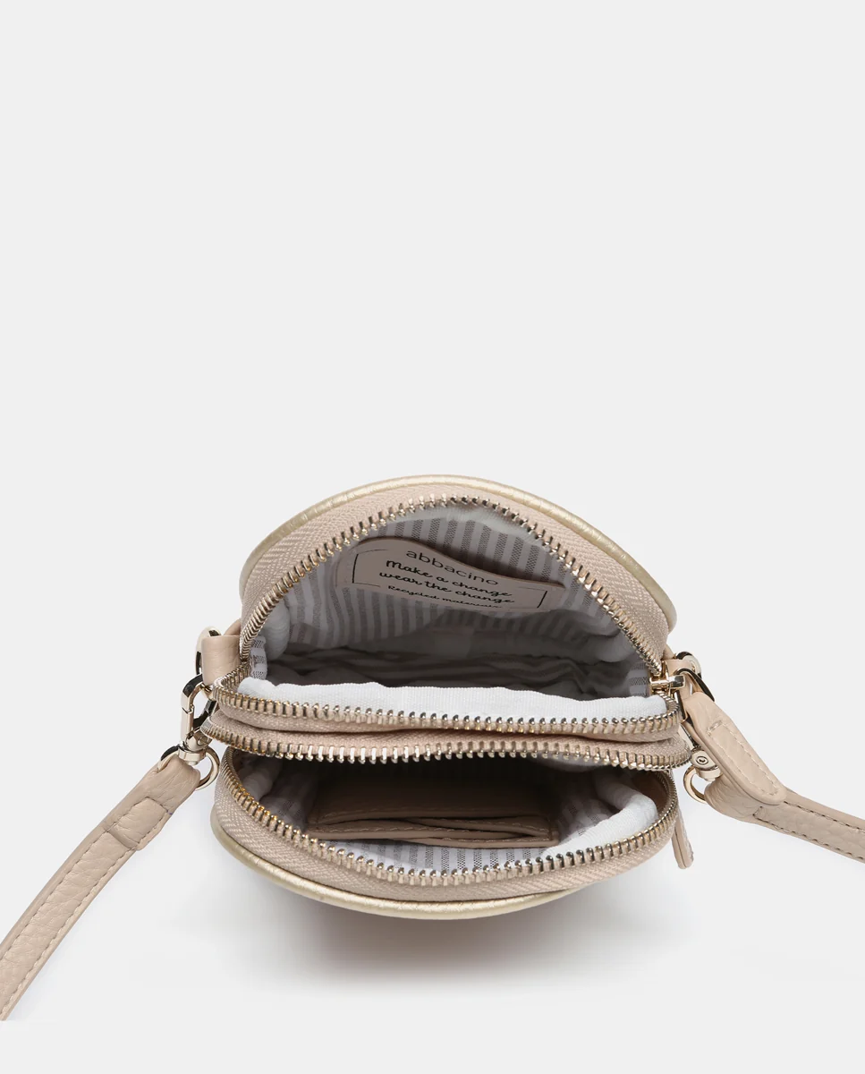Bolso para el móvil en materiales reciclados beige - Imagen 6