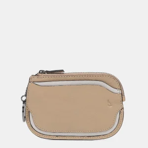Tarjetero en piel camel