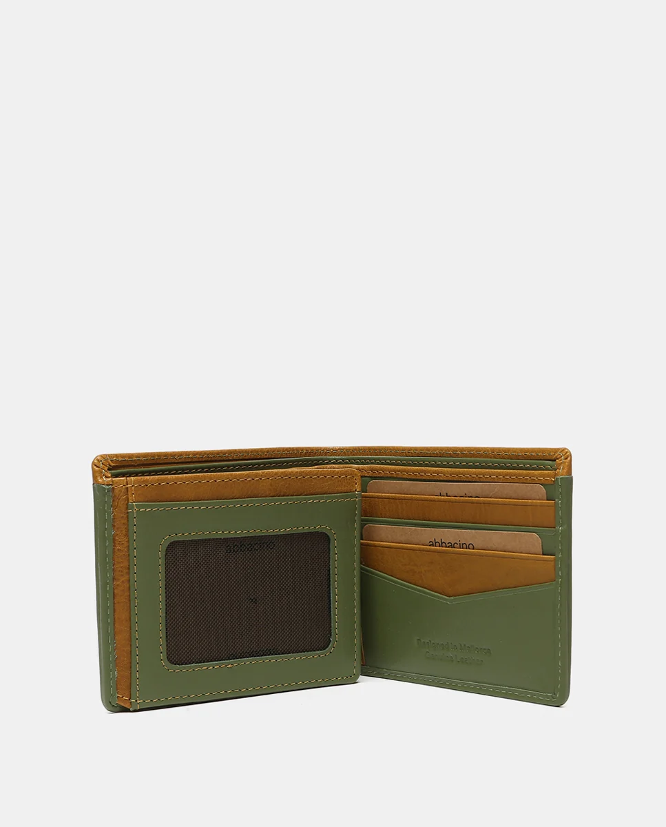 Cartera de hombre de piel con protección RFID en ámbar - Imagen 3
