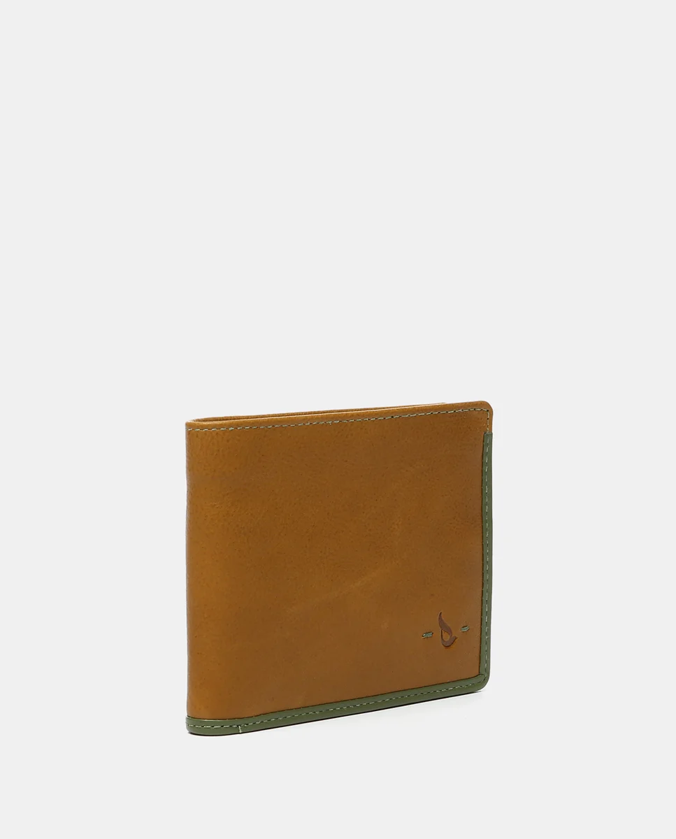 Cartera de hombre de piel con protección RFID en ámbar - Imagen 5
